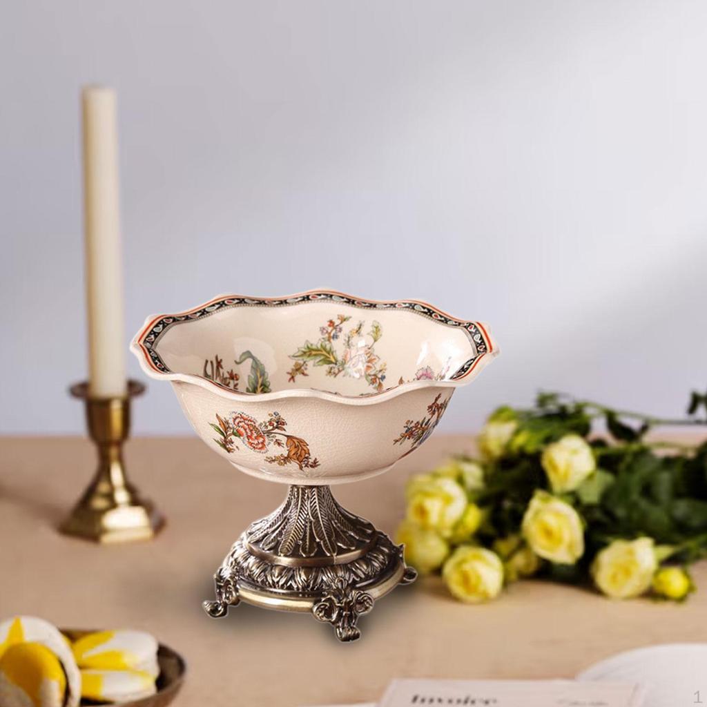 Ceramic Bowl for Fruits And Snacks, Unique Serving Tray Home