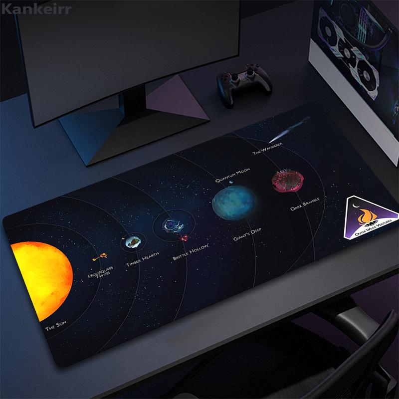 Tappetino per Mouse da Gioco per PC Gamer Outer Wilds Tappetino Mouse Antiscivolo Deskmat Tavoli per Computer Accessori per Ufficio Tappetini per Mouse Tappetini per Tastiera XL