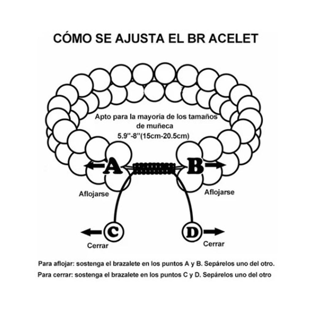 Tiger Eye Bracelet 8mm Tiger"s Eye Black Stone Beads Stretch Cord Bracelet Adjustable Double Layer