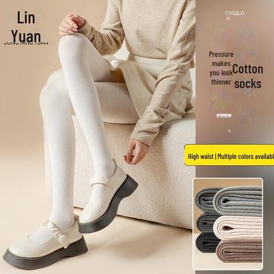 Bavlněné legíny s orientálním okrajem: Svislé pruhy, Pas 24, Zesílené, Zeštíhlující, Teplé punčocháče