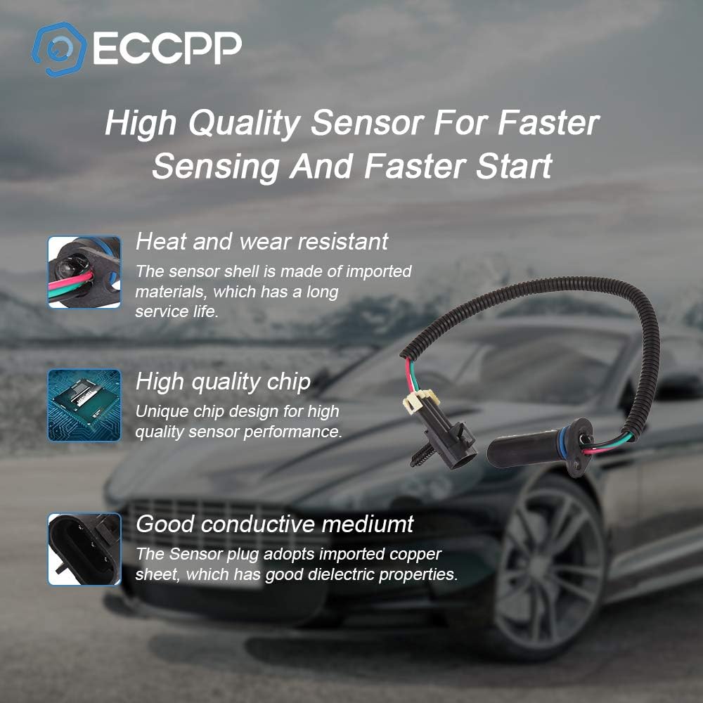 ECCPP Camshaft Position Sensor 5S1237 PC56 SU1048 24506903 Fit for Buick for Chevrolet for Oldsmobile for Pontiac 1992-2002 3.1L 3.4L V6 Camshaft