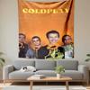 Vertical Tapestry Coldplay Band Sunflowers Orange Early Era Wall Hanging Tapestry for Dorm Bedroom Gift