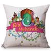 Muslim Ramadan Kareem Sofa Decoration Pillow Case Islamic Festival Eid Mubarak Style Cotton Linen Cushion Cover 45X45Cm