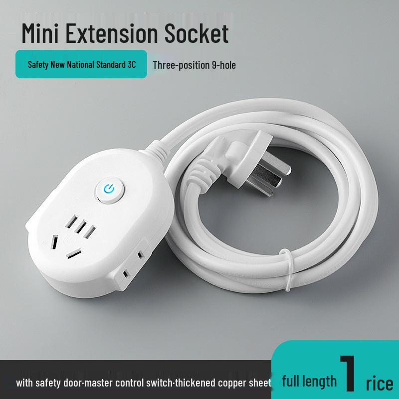 Multi-Socket Power Strip Extension Cord with Switch
