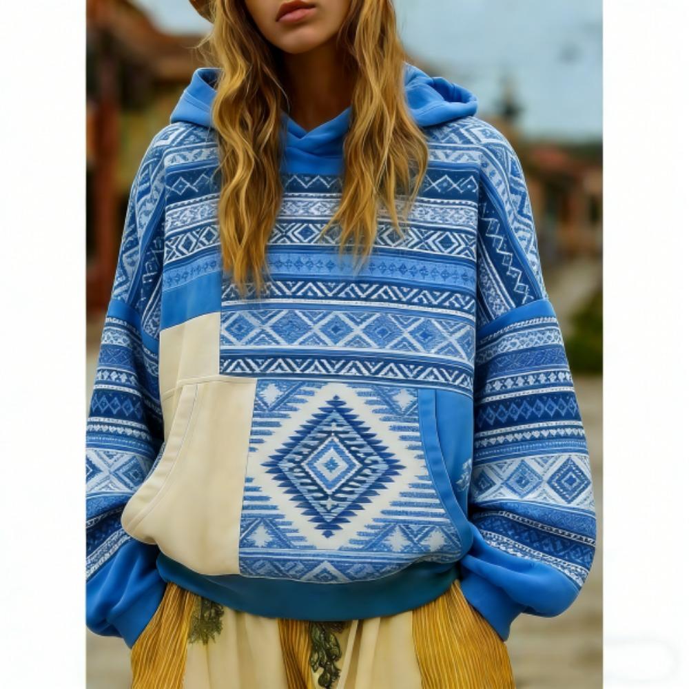 European and American Retro Street Style Print Women's Hoodies Women Casual Streetwear Sweatshirt Women Clothing Top