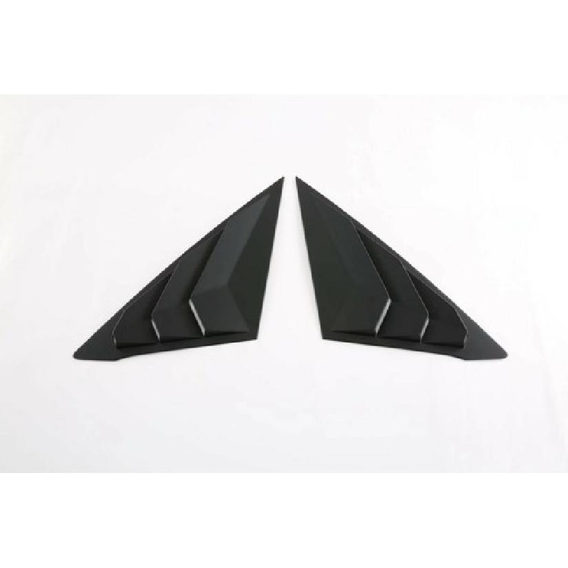 Glossy Black Rear Window Side Louver Cover Trim For - Honda Civic Sedan