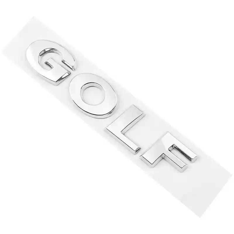 1 Stück 3D ABS Golf Logo Auto Buchstaben Logo Aufkleber Heckstoßstange Abzeichen Auto Heckklappen Emblem Aufkleber Zubehör für Volkswagen Golf VW UT8