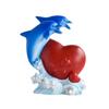 Cartoon Dolphin Statue Resin Craft Sea Animal Sculpture Lively Dolphin Figurine  Cabinet