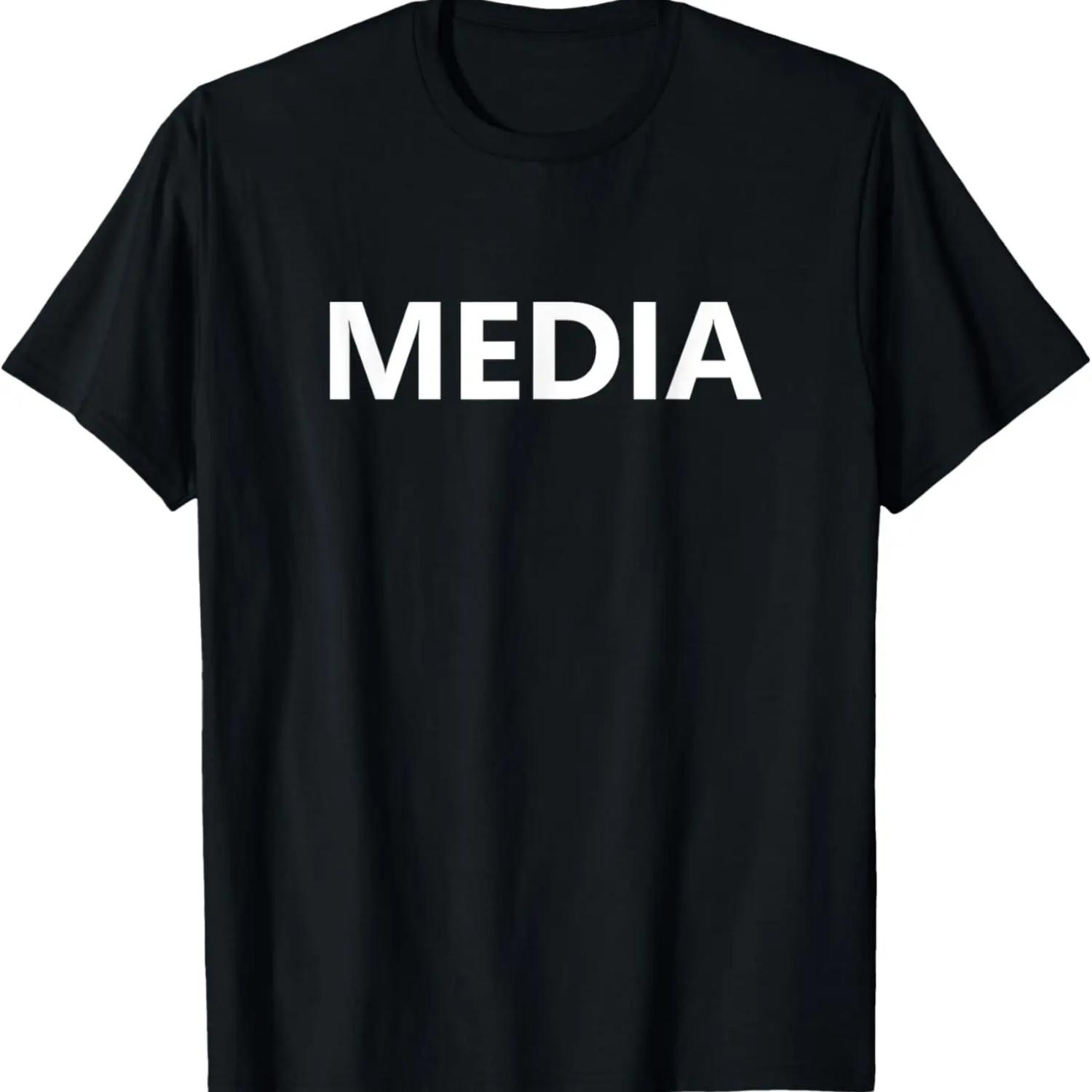 Media Press News Journalist Job Camera Staff TV Reporter T-Shirt S