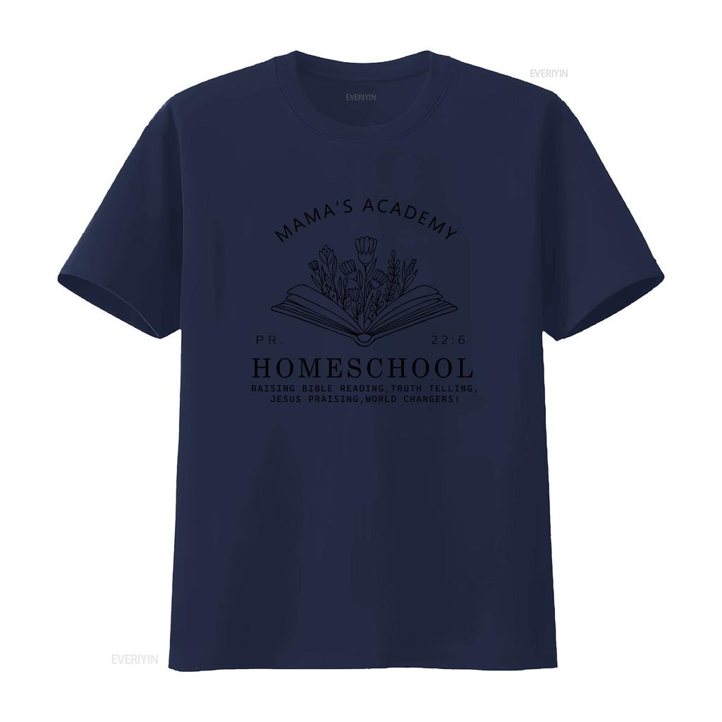 Mama's Academy T Shirt Homeschool Mama Christian Raising Disciples Arrows vintage Washed Versatile designer clothes Comfortable