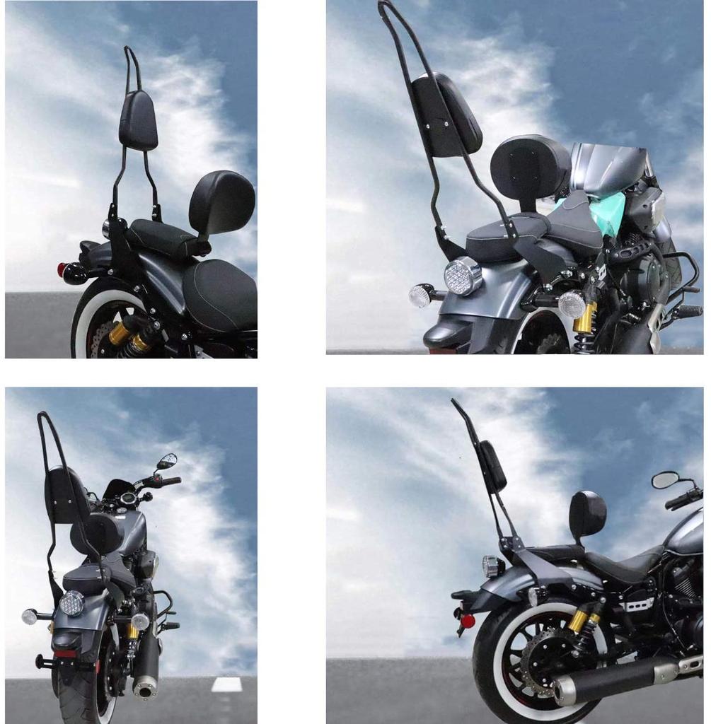 Motorcycle Rear Passenger  Seat With Detachable  Backrest Bar+Cushion Motor Accessories