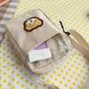 Portable Corduroy Bear Phone Crossbody Bag Mobile Phone Coin Purse Fashionable Cross Small Bag Corduroy Mini Bag