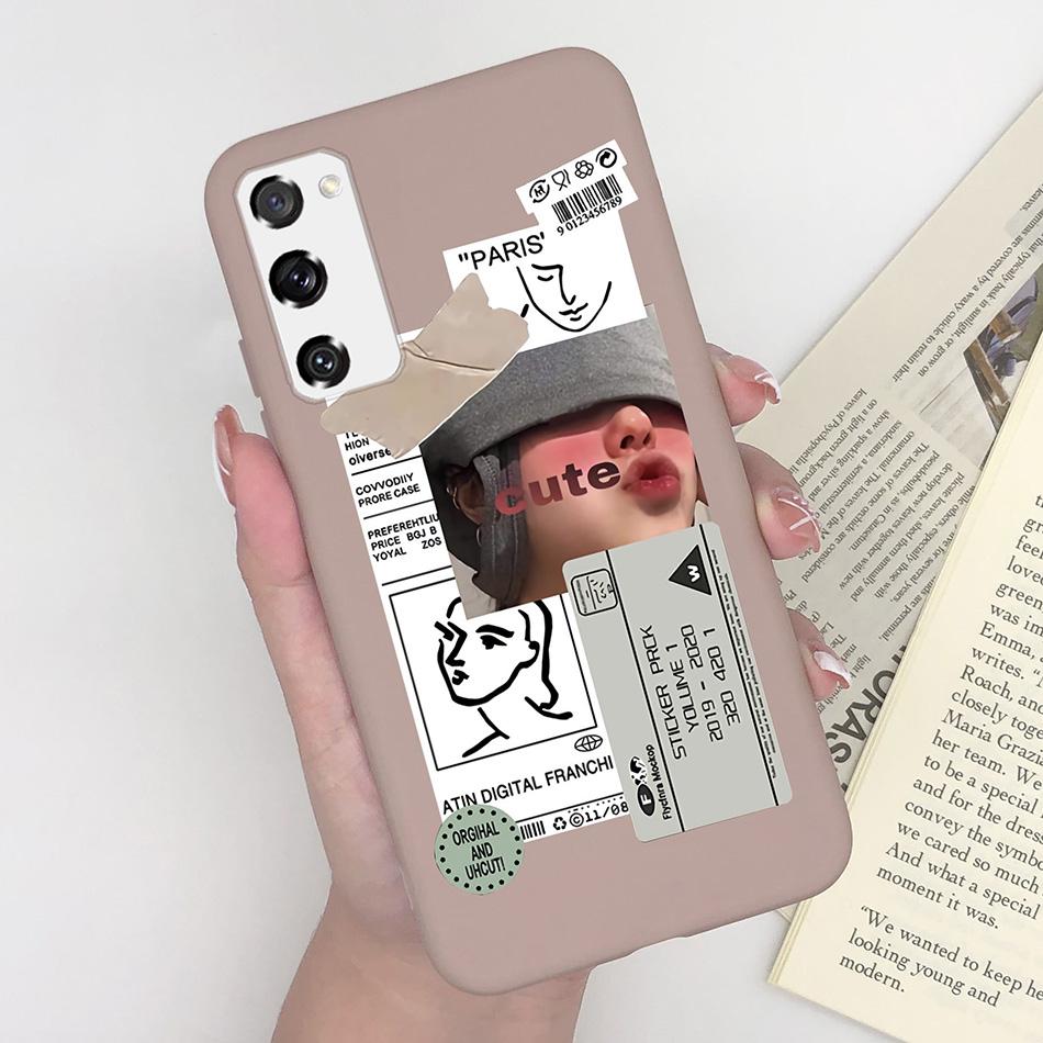 Case for Fundas Samsung Galaxy S20 FE S 20 FE S20FE Case Samsung S20 FE Phone Silicone Flower Cute Soft Back Cover Cases Bumper