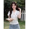 Women's V-Neck Bow Short Sleeve T-Shirt