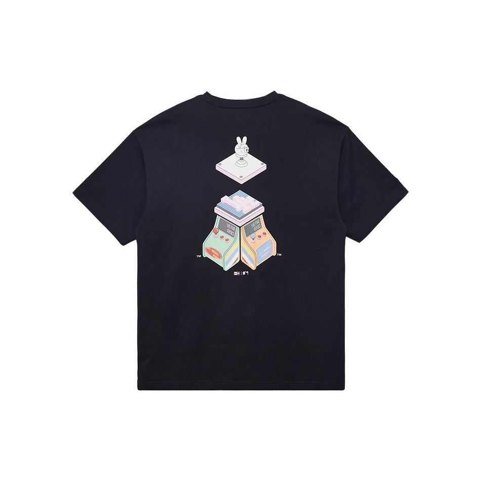 New Era FW23 MLB Digital Player Series Los Angeles Dodgers Cartoon Game Print Short Sleeve T-Shirt Unisex T-Shirt Black 14112254