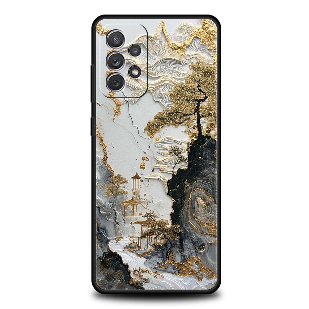 Landschaftsmalerei Handyhülle für Samsung Galaxy A15 A14 A25 A54 A34 A51 A71 A72 A73 A32 A52 A52S A11 A21S A31 A41 5G Weiche Hülle