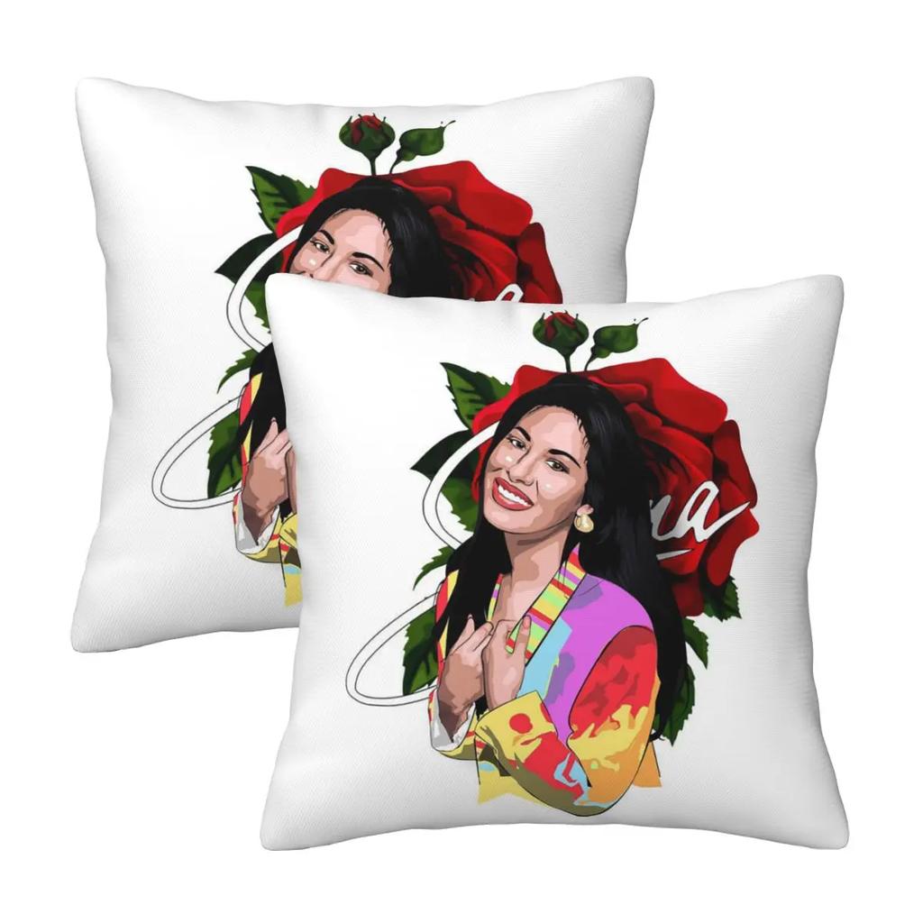 Selena Quintanilla Vintage 2 Pcs Square Pillowcase Pillow Cover Cushion Decor Comfort Throw Pillow For Home Bedroom