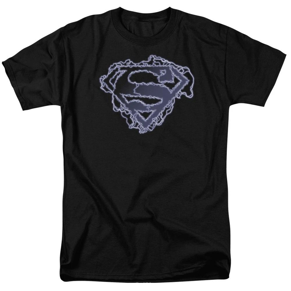 DC Comics - Superman - Electric Supes Shield - Adult Unisex T-Shirt - Black M
