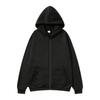 Felpa Unisex con Cappuccio e Zip Oversize Casual Pullover Leggera Misto Cotone Manica Lunga