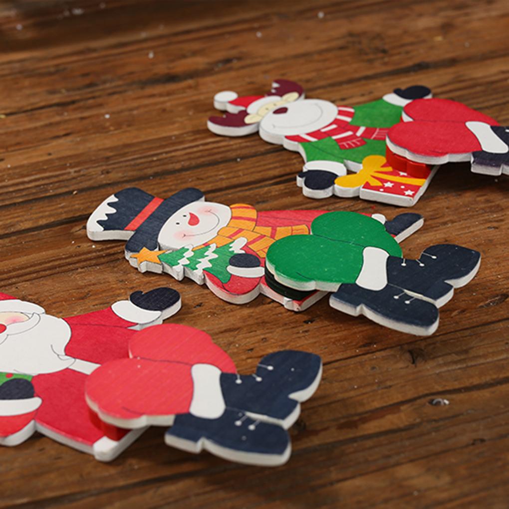 Wooden Pendants Sitting Christmas Doll Ornaments Christmas Party Decorations Xmas Tree Ornaments