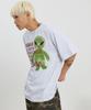 HOODHOOD Alien Slogan Short Sleeve T-Shirt Melange White