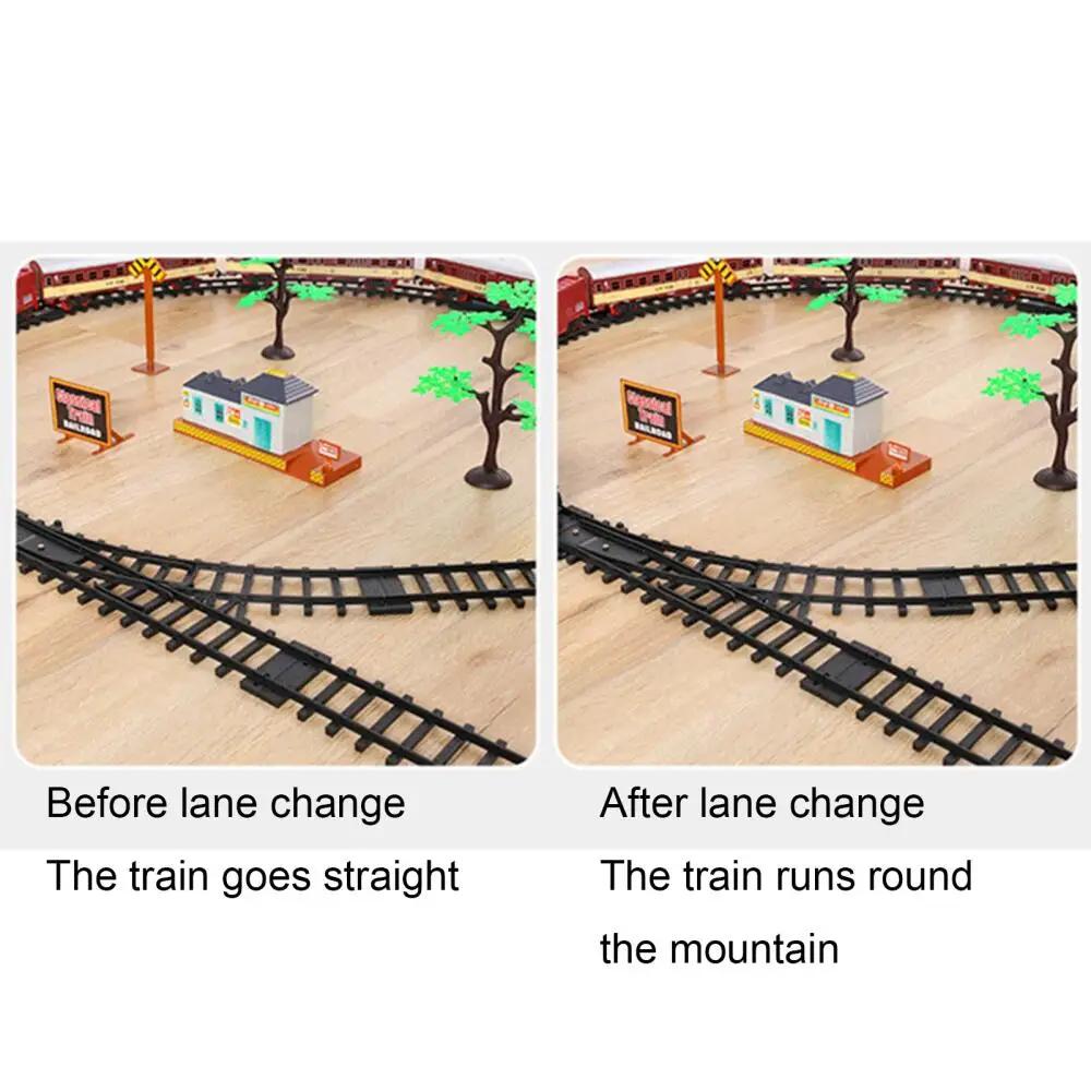 Non-Toxic Electric Train Toys Railway Classical Freight Train Locomotive Play Set Simulation Model For Children Kids Children Christmas Gifts