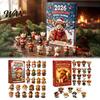 Countdown To Christmas 24 Days 3D Highland Cow Advent Calendar 2026, with Cute Farm Cattle Mini Figurines for Holiday Desk Ornaments PVC Collectible