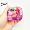 Cute Santa And Snowman Toys Christmas Stress Relief Toy with Internal Dolls Transparent Soft Maltose Fidget for Adults Office Desk Cube Sensory Toy,