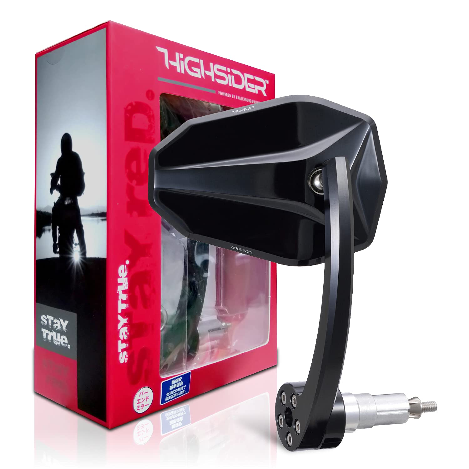 

Daytona HIGHSIDER Торцевое зеркало 1 шт. на адаптер, совместимое с внутренними диаметрами руля, соответствует новым требованиям безопасности, соответствует ECE Victory EVO Bike 15168 Зеркала,