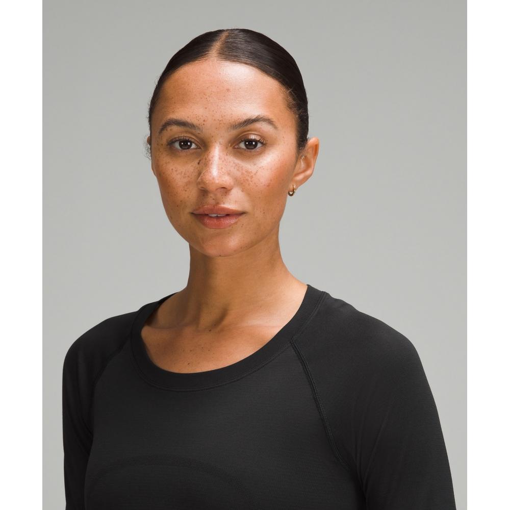 Lululemon Swiftly Tech Long Sleeve Shirt 2.0  Hip Length Black Black
