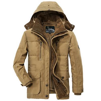 Winter Verdicken Warme Baumwolle Gefütterte Jacken Herren Kapuzen Windjacke Mantel 