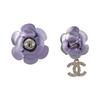 CHANEL [23 spring and summer new products] 23c purple camellia brooch, same style for men and women, purple set