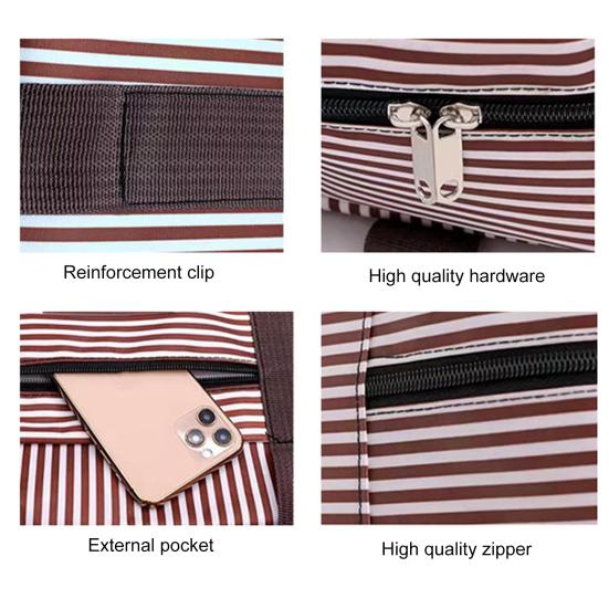 Geantă de depozitare foarte mare cu fermoare și mânere de transport Geantă pentru organizare haine impermeabilă și rezistentă la umiditate Geantă de mutare din pânză Oxford rezistentă