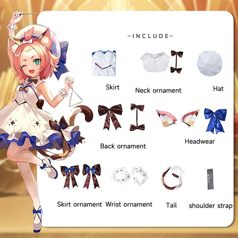 

Elegant And Durable Polyester Fabric Xingqiu Cosplay Outfit Diona,XS