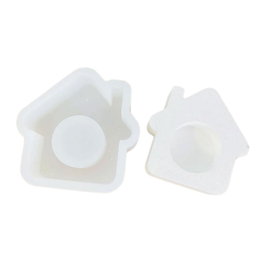 House Shaped Candle Holder Molds House Candlestick Molds for Candle Holder Gypsum Decorations Christmas Gift