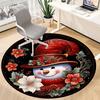 1pc Christmas Snowman Decor Chair Carpet for Office, Round Non Slip Durable Large Size Office Carpet, Suitable for Office