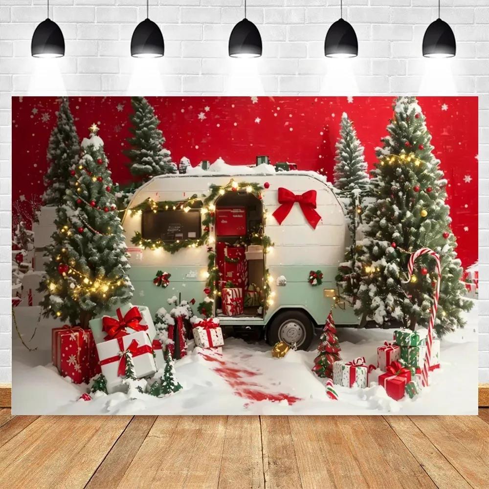 Christmas Day party decoration background cloth car Christmas tree hanging cloth living Room bedroom room home decoration