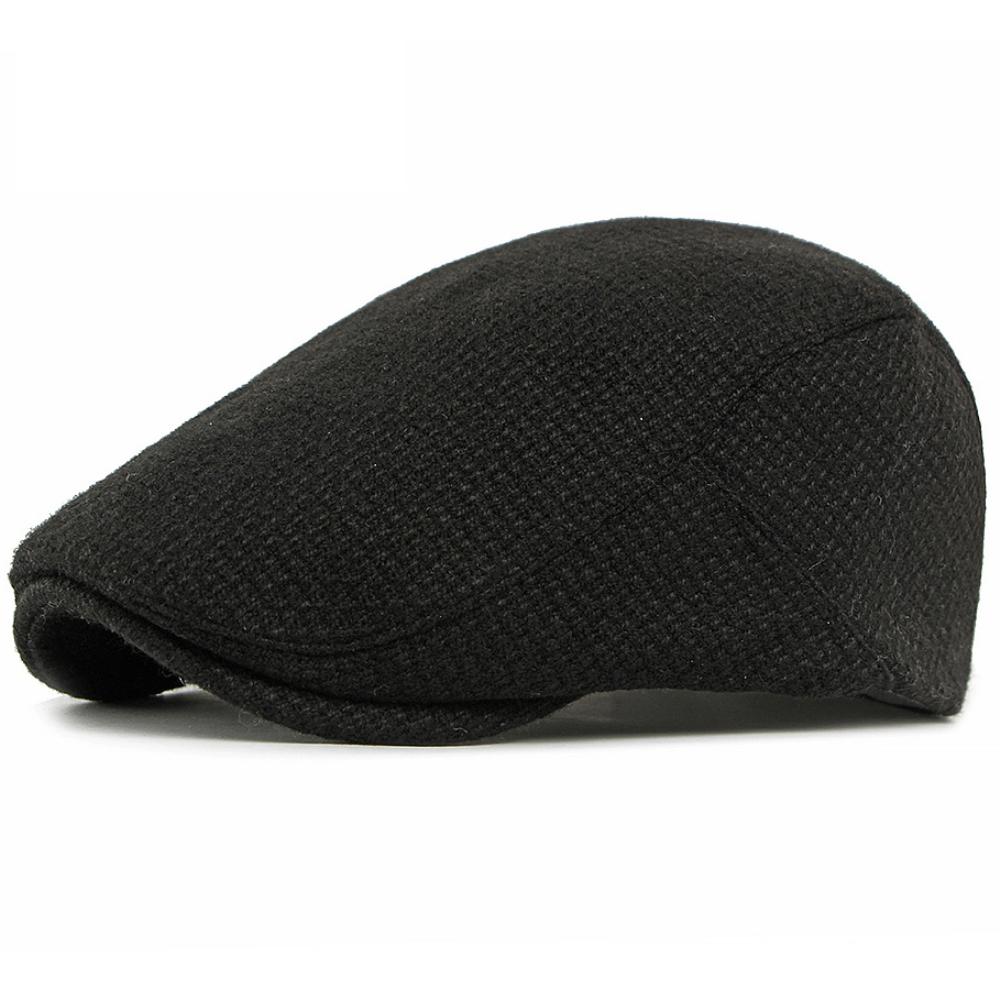 HT4888 Baskenmützen Herbst Winter Wollmischung Hüte für Männer Frauen Künstler Maler Baskenmütze Männlich Weiblich Flache Kappe Schirmmütze Achteckige Baskenmützen