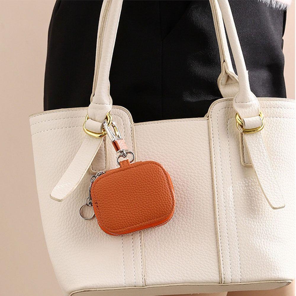 Gifts Waist Hanging Key Wallets PU Leather Portable Earbud Carrying Case Key Bag Universal