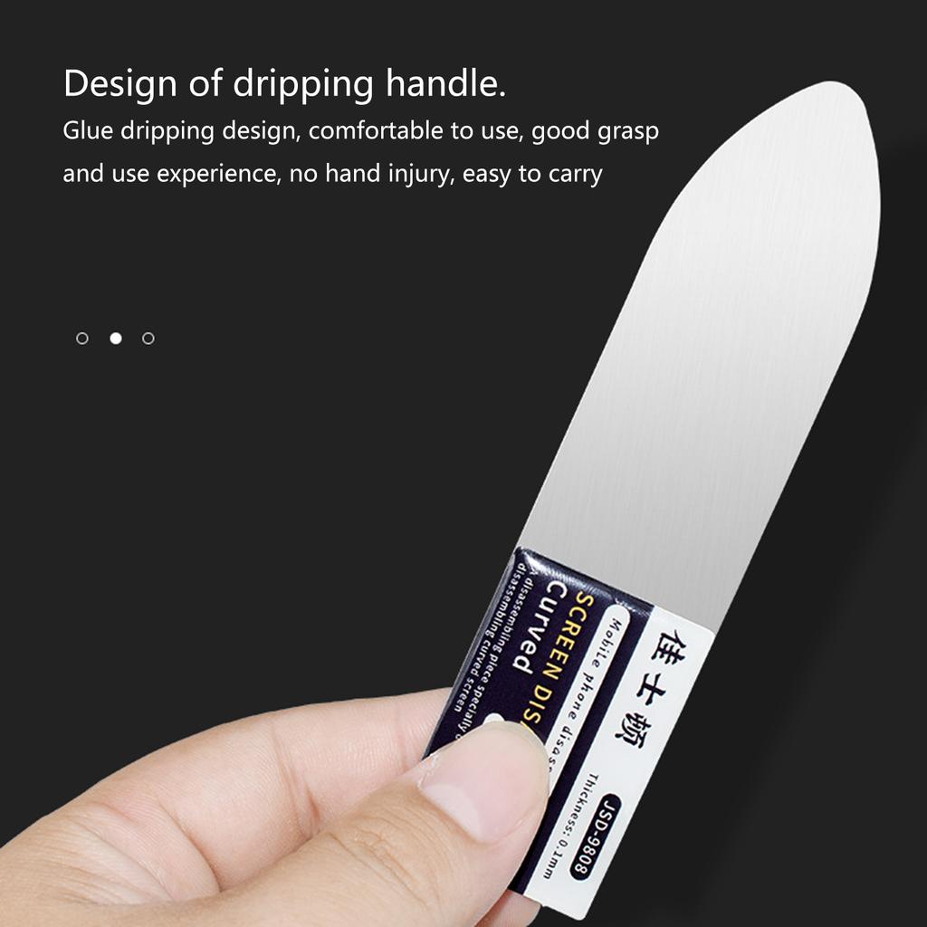 Stainless Steel Mobile Phone Curved LCD Screen Spudger Opening Pry Card Tools Ultra-thin Flexible Phone Disassemble Tool