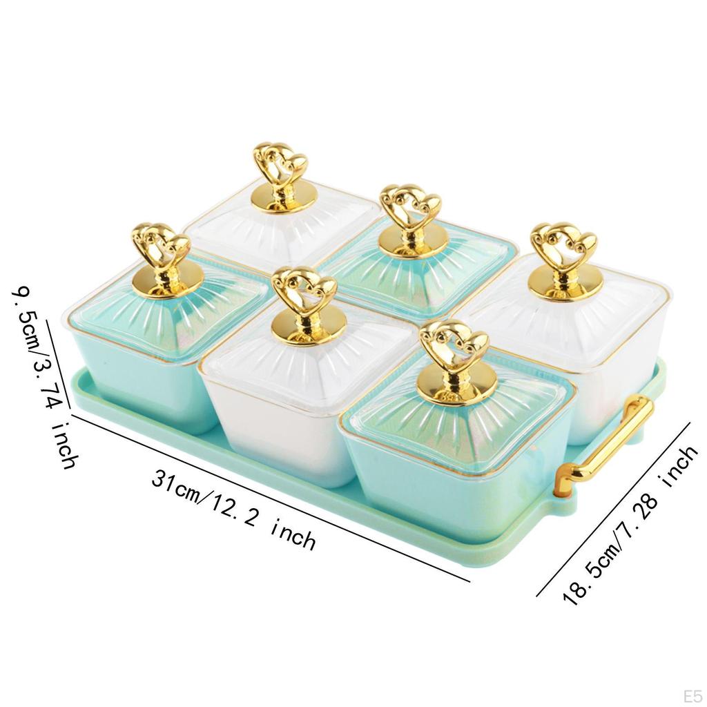 Appetizer Plate Divided Snack Serving Bowls Wedding Decor Multipurpose Nut and Candy Tray