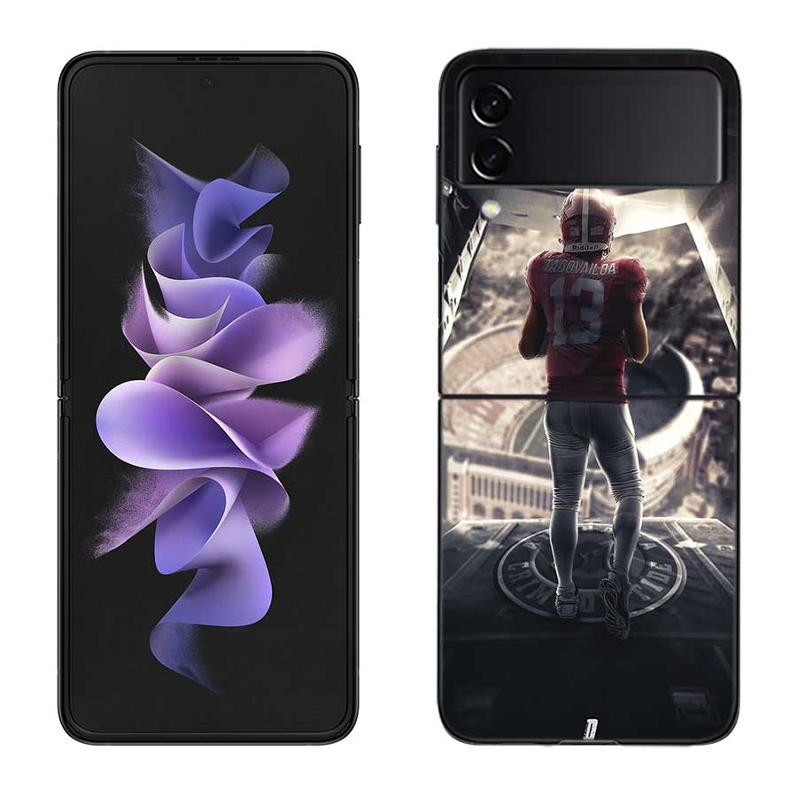 Ultimate Strength Aesthetics Rugby Phone Case For Samsung Z Flip 7 6 5G Galaxy Z Flip 5 4 3 Black Hard Cell Cover Luxury PC She