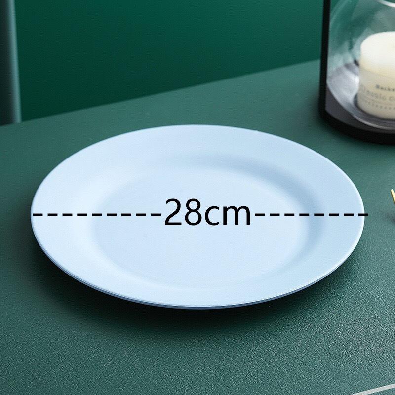 Farfurii de cină din paie de grâu de 28 cm, farfurie de pizza, farfurie de friptură, mâncare occidentală, farfurie mare, farfurie de desert