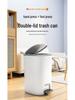 Extra-Large Odor-Proof Foot Pedal Trash Can 2025 - Perfect for Bathroom, Kitchen, Bedroom, or Living Room