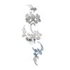 Blumenranken Wandaufkleber Gold Schwarz Silber Acryl Dekorationsaufkleber DIY Ornament Blumendesign Spiegel Wandaufkleber