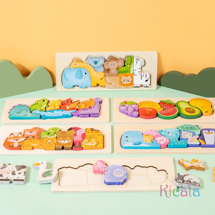 Baby toy Wooden jigsaw Puzzle Creative 3D Puzzle for Children's Intelligence Development Ealy Educational toy for Kids Gift