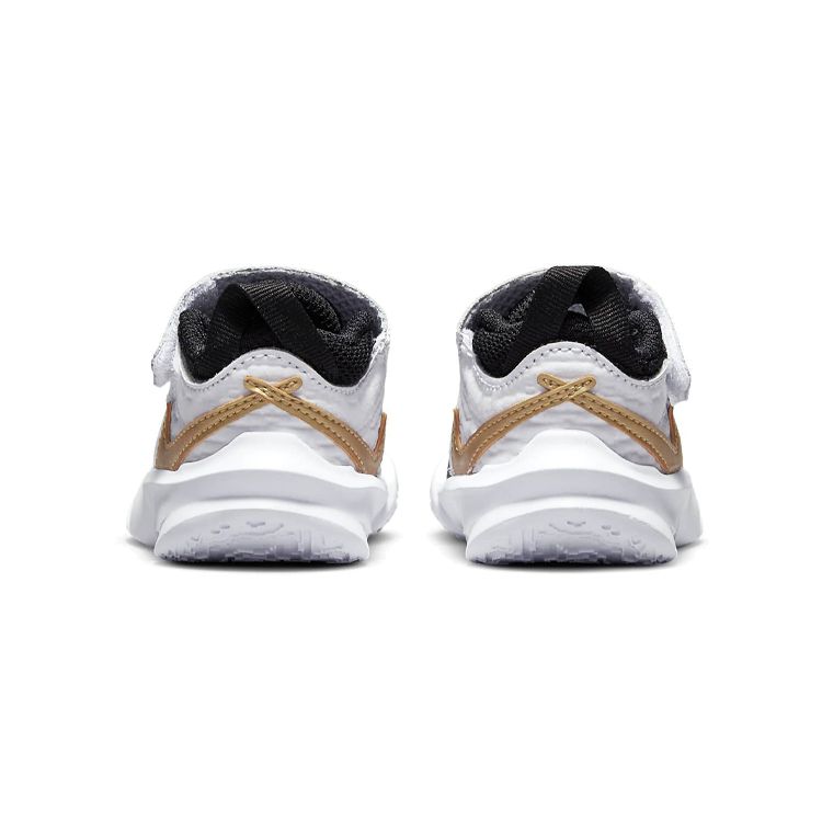 Nike Team Hustle D10 TD Black White Metallic Gold Baby Sneakers Photon-Dust CW6737-002