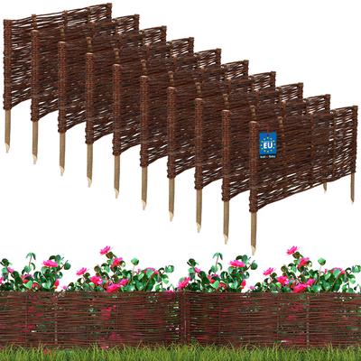 Kotarbau® Garden Fence Palisade Edging Wicker Driven Fence 60 X 30 Cm Set Of 10