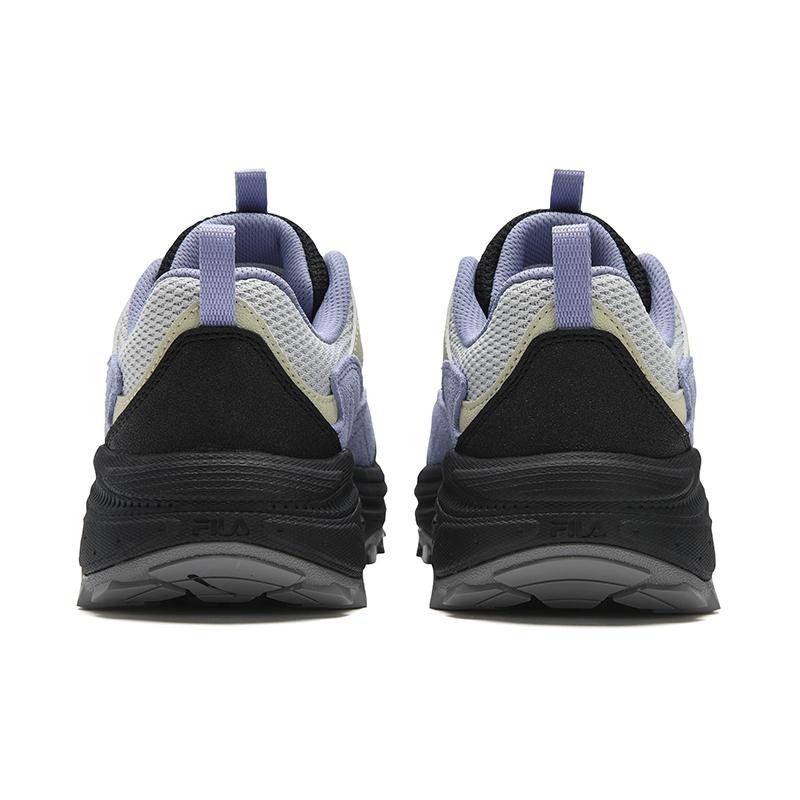 FILA TREK 2 Textile, Synthetic Leather, Split Cow Leather Height Increasing Low top Casual Shoes Women's Gray Purple F12W542123FDT