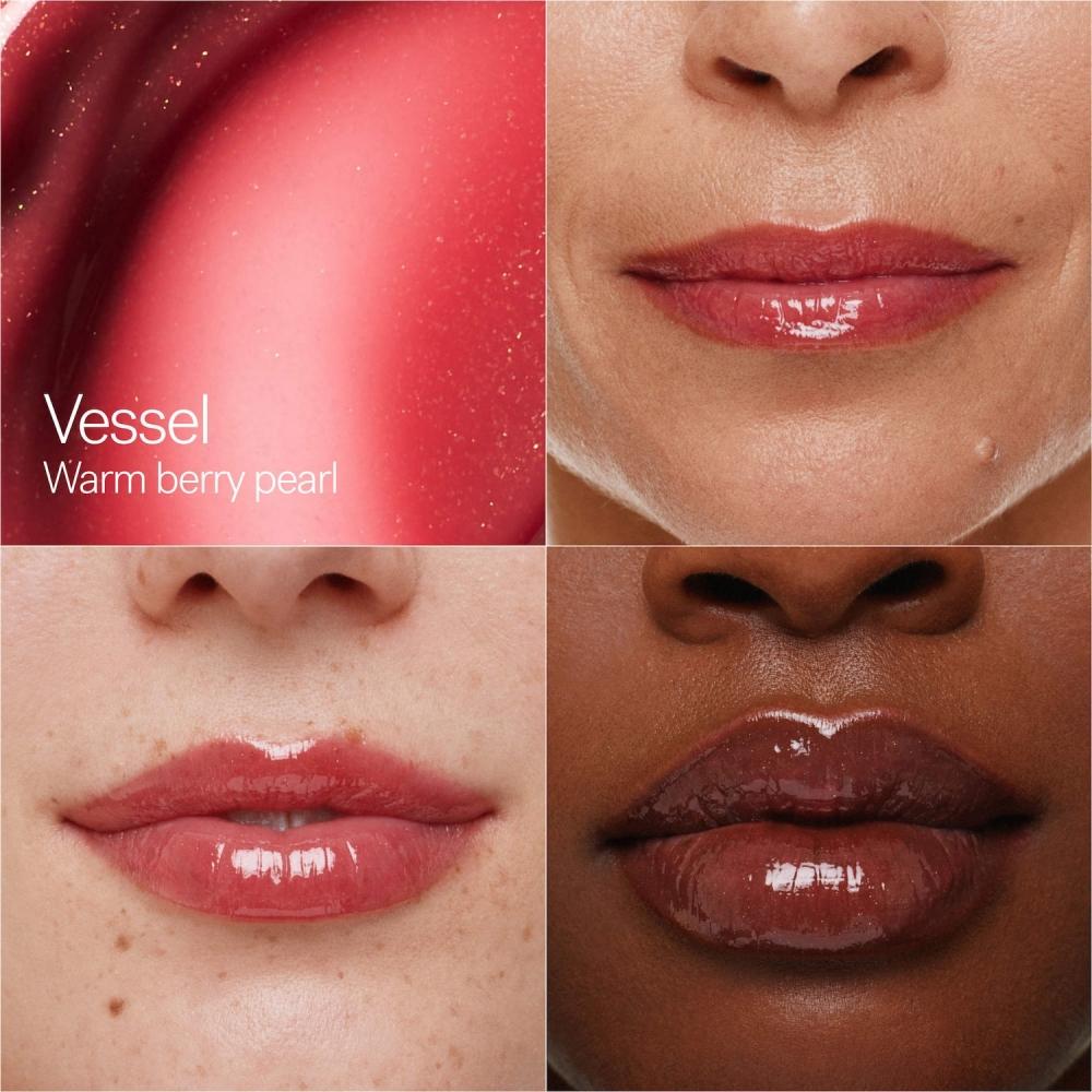 Ilia Overglaze Hydrating Lip Gloss For 24 Hour Moisture 0.16 Fl Oz 5 Ml Vessel Warm Berry Pearl